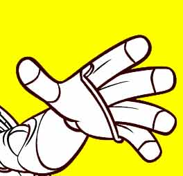 hand picture for outside the box drawing