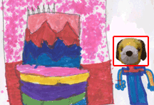 drawing around the box of the picture