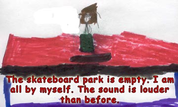 At the skateboard park